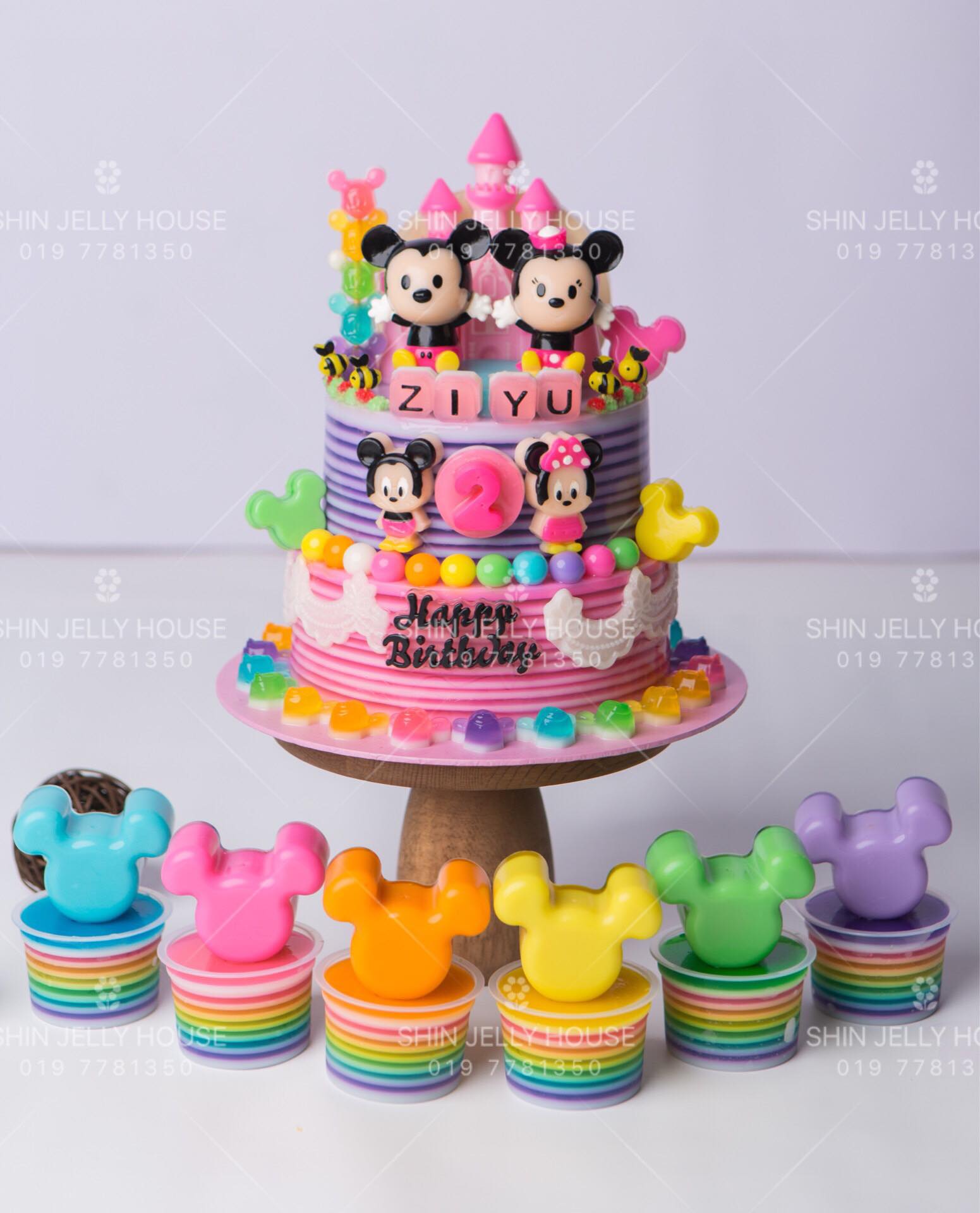 Mickey Minnie Mouse Jelly Cake